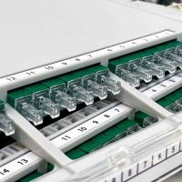 Folan 612471013, 2-pack of PORTO 1U optical drawers, right-swivel, 2 cassettes, 48 ​​SCA connectors, single-mode, plastic, fixed label holder, for fiber optic cabling, product type: patch panel