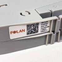 Folan 612471013, 2-pack of PORTO 1U optical drawers, right-swivel, 2 cassettes, 48 ​​SCA connectors, single-mode, plastic, fixed label holder, for fiber optic cabling, product type: patch panel