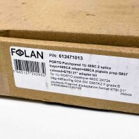 Folan 612471013, 2-pack of PORTO 1U optical drawers, right-swivel, 2 cassettes, 48 ​​SCA connectors, single-mode, plastic, fixed label holder, for fiber optic cabling, product type: patch panel