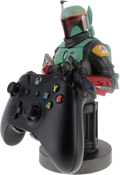 Star Wars Exquisite Gaming Boba Fett Figur, Modell Controller-Halter & Handy-Ständer, 21,6 cm, detailreiche Sammelfigur, ideal für Gamer und Fans, praktische Halterung für Controller und Smartphones
