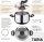 San Ignacio Turia pressure cooker, stainless steel, 5L, Ø20cm, energy-saving, heat-resistant handle, suitable for all types of cookers, safety valve, modern design