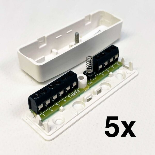INCERT magnetic contacts C-028-1506, set of 5, Grade 3 Class II, model J81-SMA, for alarm systems, tested according to BS EN 50131-1:2006+A3:2020, reliable security, easy installation