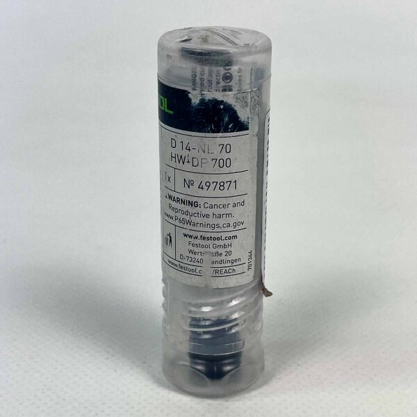 Festool 497871 DOMINO router bit D14, HW-DF 700, accessory for DF 700, carbide, 14mm diameter, 70mm working length, precise routing, durable, ideal for wood joints