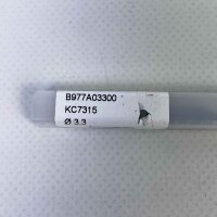 Kennametal drill bit B977A03300, model KC7315, 3.3mm, high-performance drill bit for precise drilling, durable, suitable for metalworking, robust design, reliable performance