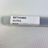 Kennametal drill bit B977A04800, 4.8mm, KC7315, high-performance drill bit, precision metalworking, durable, for industrial applications
