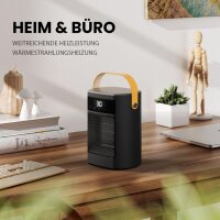 Warm Air Blower XY-617S Warmluftgebläse, tragbar, schwarz, mit Touchscreen & Fernbedienung, 70° Schwenkfunktion, modernes Design, effiziente Wärmeverteilung, ideal für Zuhause oder Büro