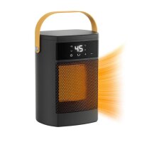Warm Air Blower XY-617S Warmluftgebläse, tragbar, schwarz, mit Touchscreen & Fernbedienung, 70° Schwenkfunktion, modernes Design, effiziente Wärmeverteilung, ideal für Zuhause oder Büro