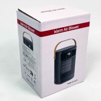 Warm Air Blower XY-617S Warmluftgebläse, tragbar, schwarz, mit Touchscreen & Fernbedienung, 70° Schwenkfunktion, modernes Design, effiziente Wärmeverteilung, ideal für Zuhause oder Büro