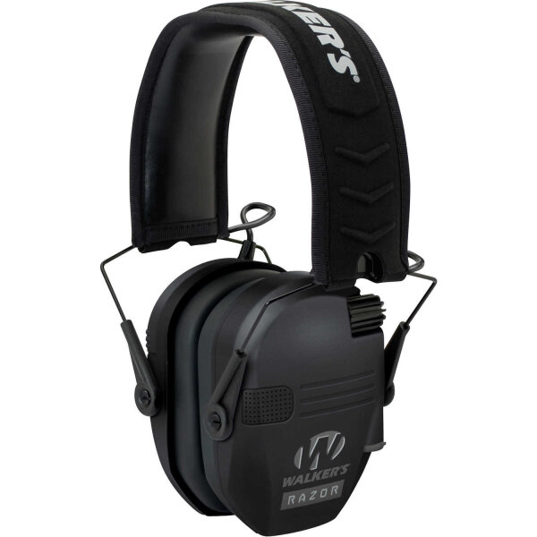 Walkers GWP-RSEM Razor Slim Electronic Hearing Protection, Black, slim design, noise reduction, volume control, comfortable padding, ideal for shooting sports and loud environments
