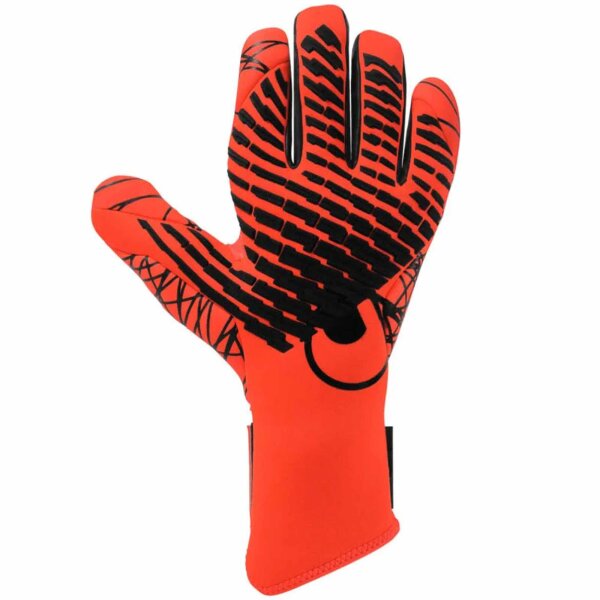 Uhlsport FM Power Edition Ultragrip HN, model 1011373011113, goalkeeper gloves size 9, with innovative grip latex, ergonomic fit and flexible half negative cut for top performance.
