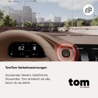 TomTom 1TA0.002.00 Verkehrs-Assistent Tom – Smarter Fahrassistent mit Radarkamerawarnungen, Stau- und Gefahrenhinweisen, Tempowarner, kompatibel mit Apple CarPlay & Android Auto
