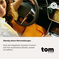 TomTom 1TA0.002.00 Verkehrs-Assistent Tom – Smarter Fahrassistent mit Radarkamerawarnungen, Stau- und Gefahrenhinweisen, Tempowarner, kompatibel mit Apple CarPlay & Android Auto