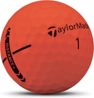 TaylorMade Distance+ Golfbälle, Modellnr, farbiges Set in Rot, Grün, Rosa, Gelb, hohe Sichtbarkeit, optimierte Weite, weiches Schlaggefühl, langlebige Schale, ideal für alle Spielstärken