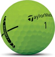 TaylorMade Distance+ Golfbälle, Modellnr, farbiges Set in Rot, Grün, Rosa, Gelb, hohe Sichtbarkeit, optimierte Weite, weiches Schlaggefühl, langlebige Schale, ideal für alle Spielstärken