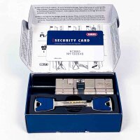 Abus EC880 Schließzylinder, verschiedenschließend, Profilzylinder 35/45, 6 saphirblaue Schlüssel, Sicherungskarte, hochwertige Sicherheit für Türen, langlebig und zuverlässig