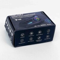 Y10 Motorradhelm Bluetooth-Headset, Modellnr Y10, kabellose Kopfhörer, IPX6 wasserdicht, Bluetooth 5.3, integrierte Geräuschunterdrückung, ideal für Solo-Fahrer, klare Kommunikation und Musik unterwegs