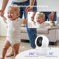 EZVIZ CP1 Pro 2K 2er-Set, 3MP Indoor WLAN Überwachungskamera, 360° Schwenk, Auto-Tracking, Farbnachtsicht, Personenerkennung, Zwei-Wege-Audio, Babycam, bis 512GB Speicher, Home IP Kamera