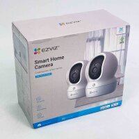EZVIZ CP1 Pro 2K 2er-Set, 3MP Indoor WLAN Überwachungskamera, 360° Schwenk, Auto-Tracking, Farbnachtsicht, Personenerkennung, Zwei-Wege-Audio, Babycam, bis 512GB Speicher, Home IP Kamera