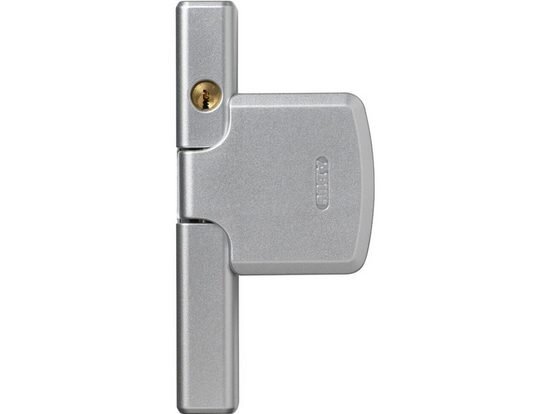 ABUS FTS206 S CL window lock, silver, additional window lock, robust security product, easy installation, surface-mounted lock, burglary protection, suitable for inward-opening windows, high-quality design