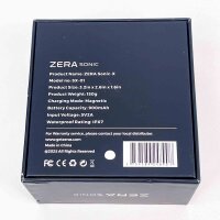 ZERA Sonic-X portable dental flosser/combination device, model no., pulse motor, 3 smart modes, easy nozzle change, long battery life, compact & lightweight, IPX7 waterproof, product type: oral irrigator, color: white