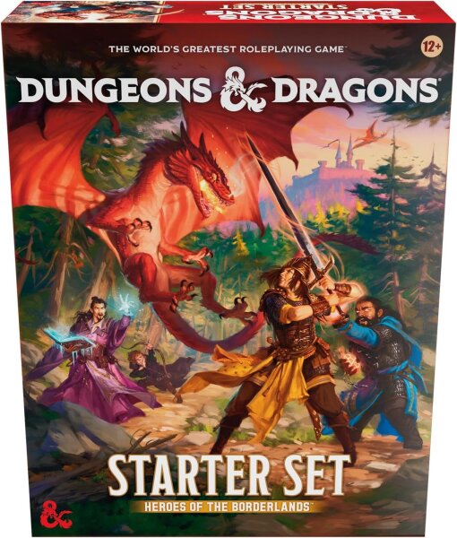 Dungeons & Dragons D47050000 Starter Set: Helden der Grenzlande – D&D Fantasy-Rollenspiel für 3–5 Spieler, inkl. Abenteuer, Charaktere & Regeln für Einsteiger und Gruppen.