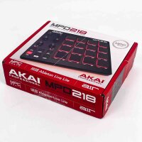 Akai MPD218 MIDI Pad Controller – Kompakter Beat Maker mit 16 anschlagdynamischen Pads, programmierbaren Reglern, USB-Anschluss, ideal für Musikproduktion und Live-Performance