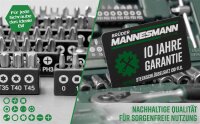 Brüder Mannesmann M29166 Socket Wrench and Bit Set, 130-piece – Tool case with ratchet, screwdrivers, hex keys, sockets & 100 bits made of robust chrome vanadium steel