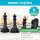 Best Chess Set Ever 4X, BKG-004, Large chess set with 20" foldable silicone board, 11.4 cm king, quadruple weighted, Staunton pieces – Robust chess game for children & adults