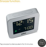 Braun BC09G Digital Alarm Clock Grey, model with snooze...
