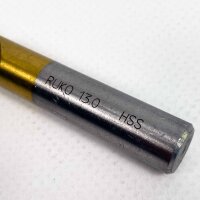 RUKO Spiral drill bit 250130T, HSS, Ø 13 mm, DIN 338 type N, TiN-coated, 5 pieces, durable, precise metal drill bits for professional applications