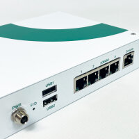 CATO Networks X1500 Router AI1-5367-EU, Netzwerkgerät mit Buchse, 12V/2A Stromversorgung, leistungsstark für sichere Datenübertragung und zuverlässige Verbindung in Unternehmensnetzwerken.