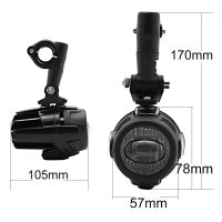 MORSUN S22X LED Nebelscheinwerfer für Motorrad, Zusatzscheinwerfer mit Halterung und Schutzgitter, robust, wasserdicht, hohe Leuchtkraft, einfache Montage, ideal für bessere Sicht und Sicherheit