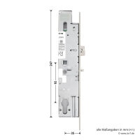 dormakaba Panikschloss SVP 2719, Modell 70271900, 24 V DC, Dornmaß 35 mm, Entfernung 92 mm, selbstverriegelnd, Fluchttürschloss, für Notausgänge, hohe Sicherheit