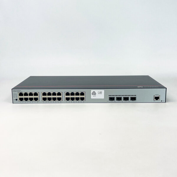 Huawei Switch S5735-L24P4S-A-V2, 24x Gigabit ports, 4x SFP, PoE+, mains operation, model 98012678, Layer 2/3, high performance for enterprise networks
