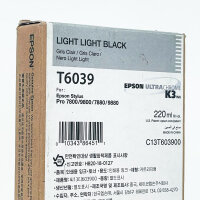 Epson T6039 Tintenpatrone 220ml, Hellschwarz, Original,...