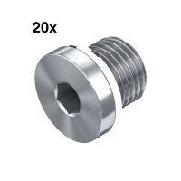 FESTO Blindstopfen B-3/8-20, Modell 534215, Set mit 20 Stück, Zubehör für Pneumatiksysteme, robustes Design, einfache Montage, zuverlässiger Verschluss, passend für diverse Anwendungen