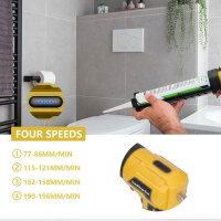 Cordless cartridge gun for DeWalt 20V, model 10oz/300ml, electric cartridge gun, LED 450lm, drip guard, 4 speeds, for sealing work, without battery
