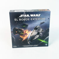 Star Wars: El Borde Exterior, juego de mesa estratégico, explora la galaxia, asume roles de cazarrecompensas, comerciantes o contrabandistas, misiones, naves personalizables, aventuras épicas, para fans de Star Wars.