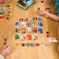 Marc Andre Splendor, a strategic board game featuring gem collection, development cards, fast-paced gameplay, ideal for 2-4 players, encourages planning and tactics, and is set in the Renaissance.