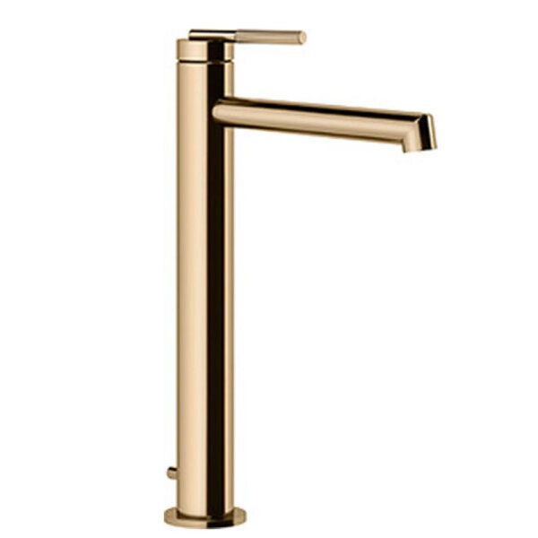 GESSI 63506#735 Einlochmischer, Warm Bronze, PVD-Beschichtung, moderner Waschtischarmatur, Einhebelmischer