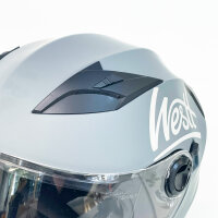 Westt Jet Motorcycle Helmet XL 60-61, open-face helmet with visor & sun visor, ECE R22.06, lightweight, for scooters/mopeds/men/women