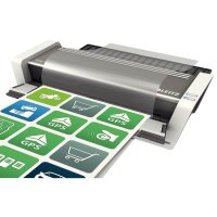Leitz iLAM Touch Turbo A3 Laminiergerät, schnelles Laminieren, automatische Folienzufuhr, für Formate bis A3, weiß/anthrazit