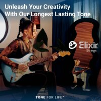 Elixir electric guitar strings, lightweight, nickel-plated, Optiweb coating, durable, brilliant sound