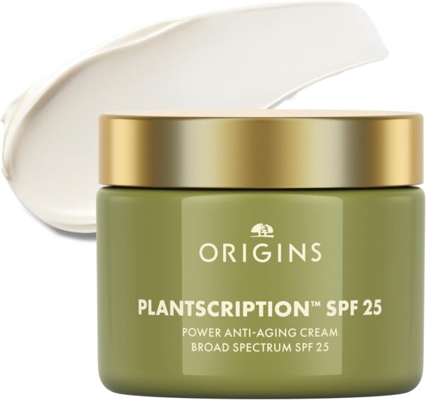 Origins Plantscription Anti-Aging Creme SPF 25, Gesichtscreme mit Peptiden & Hyaluronsäure, mindert feine Linien