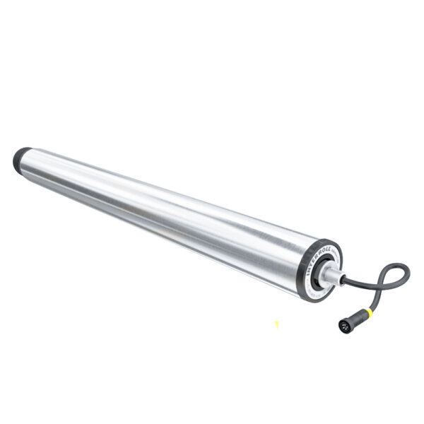 Interroll RollerDrive EC5000, motor roller, drive unit for conveyor technology, energy-efficient, low-maintenance, quiet, flexibly integrable, suitable for automated material flow systems, various diameters and lengths available