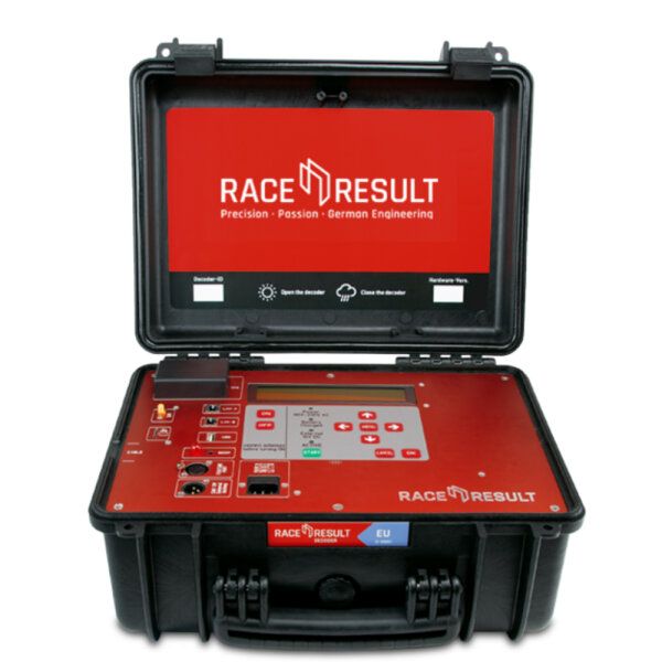 Race Result 5000S Series timing system, professional model for sporting events, precise RFID technology, versatile application, fast evaluation, robust design, easy operation, high reliability
