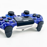 Wireless Controller CM-038, Drahtloser Controller für PS4/PS3/IOS/PC, ergonomisch, Vibrationsfunktion, Lila/Blau, präzise Steuerung, Bluetooth, wiederaufladbar, rutschfestes Design, Plug & Play, lange Akkulaufzeit