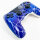 Wireless Controller CM-038, Drahtloser Controller für PS4/PS3/IOS/PC, ergonomisch, Vibrationsfunktion, Lila/Blau, präzise Steuerung, Bluetooth, wiederaufladbar, rutschfestes Design, Plug & Play, lange Akkulaufzeit