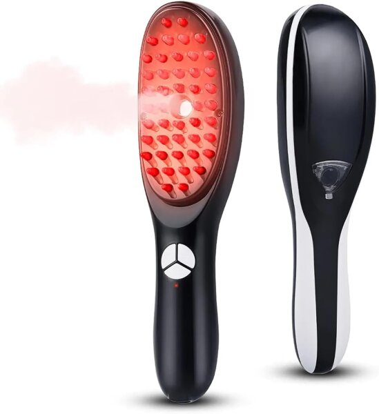 Red/Blue Light Hair Restoration Brush, Model No.: Multifunctional Comb, Product Type: Electric Massage Steam Hair Comb, Features: 3D Head Massage, Ultrasonic Vibration, Steam Atomization, Hair Care, Scalp Stimulation