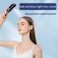 Red/Blue Light Hair Restoration Brush, Model No.: Multifunctional Comb, Product Type: Electric Massage Steam Hair Comb, Features: 3D Head Massage, Ultrasonic Vibration, Steam Atomization, Hair Care, Scalp Stimulation